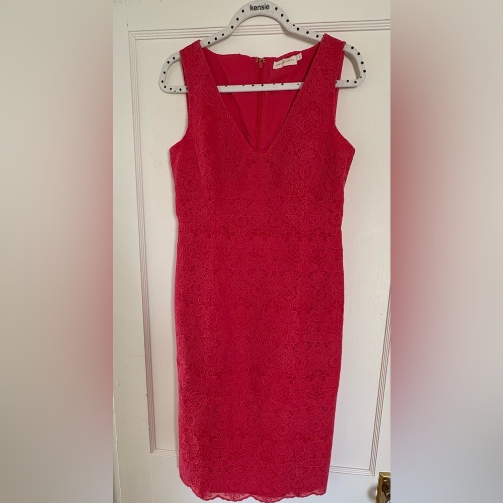 Tory Burch Cameron Lace Sheath Dress Size 8, Style #: 12141459